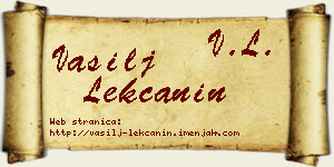Vasilj Lekčanin vizit kartica
